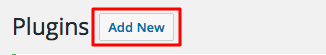 WordPress Plugins Add New Button