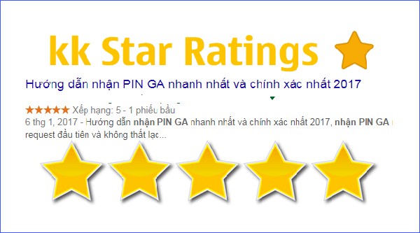 Review plugin KK Rating tạo sao đánh giá trên Google 4