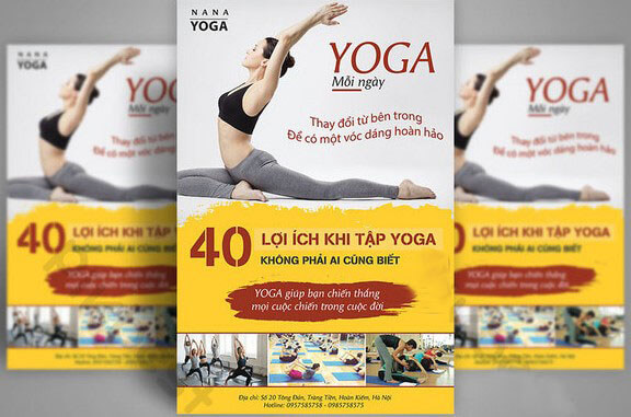 Mẫu poster thể thao tập yoga mỗi ngày 25