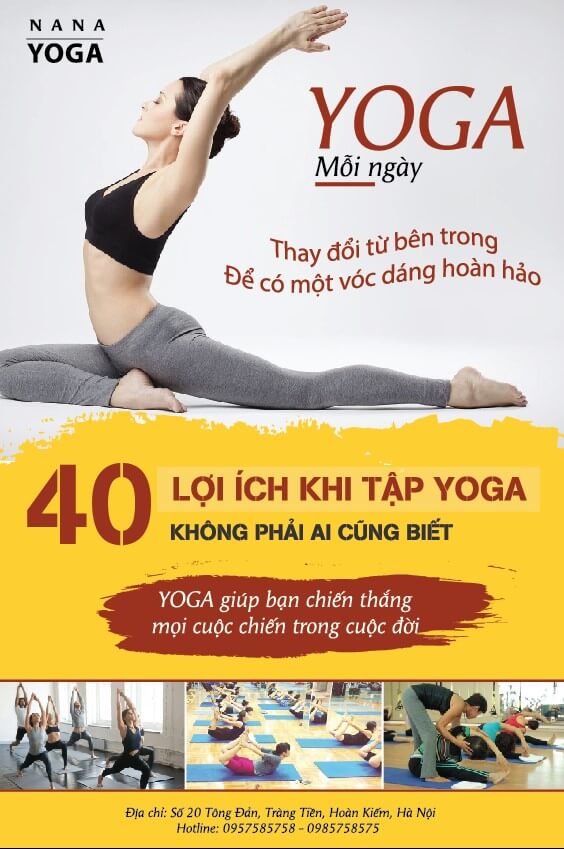 Mẫu poster thể thao tập yoga mỗi ngày 2