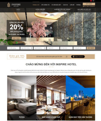 Mẫu thiết kế website đặt phòng khách sạn