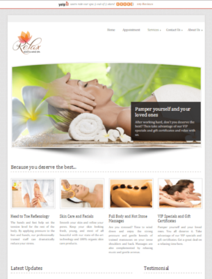 Website dịch vụ massage chuyên nghiệp