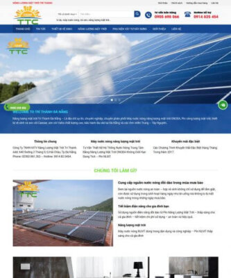 Website giới thiệu doanh nghiệp năng lượng Mặt trời