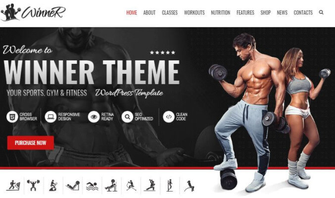 thiết kế website phòng tập gym tại Huế