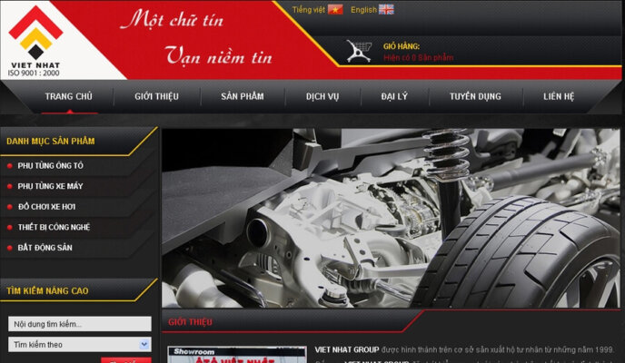 Thiết kế website phụ tùng xe máy tại Huế
