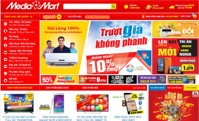 Thiết kế website siêu thị điện thoại tại Huế