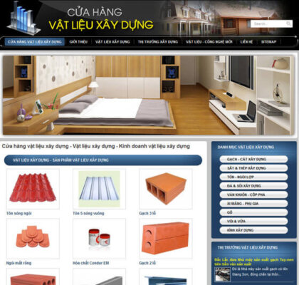Thiết kế website vật liệu xây dựng tại Huế 