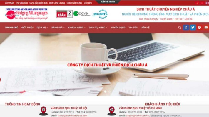 Thiết kế website văn phòng dịch thuật tại Huế với đầy đủ tính năng 4