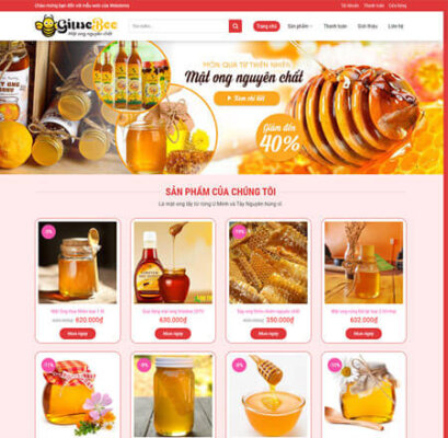 Thiết kế website mật ong tại Huế