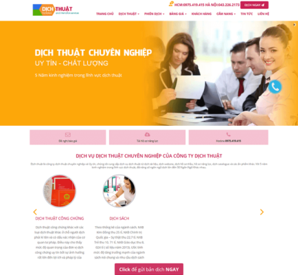 Thiết kế website văn phòng dịch thuật tại Huế với đầy đủ tính năng 3