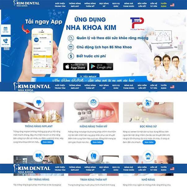 Thiết kế website nha khoa tại Huế