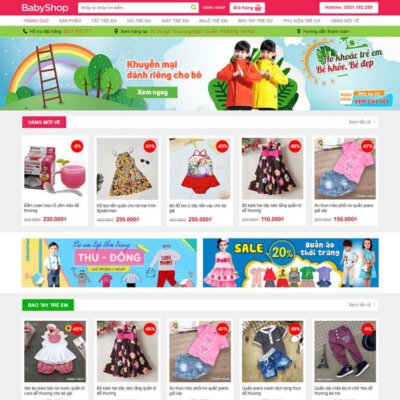 Thiết kế website áo quần trẻ em tại Huế