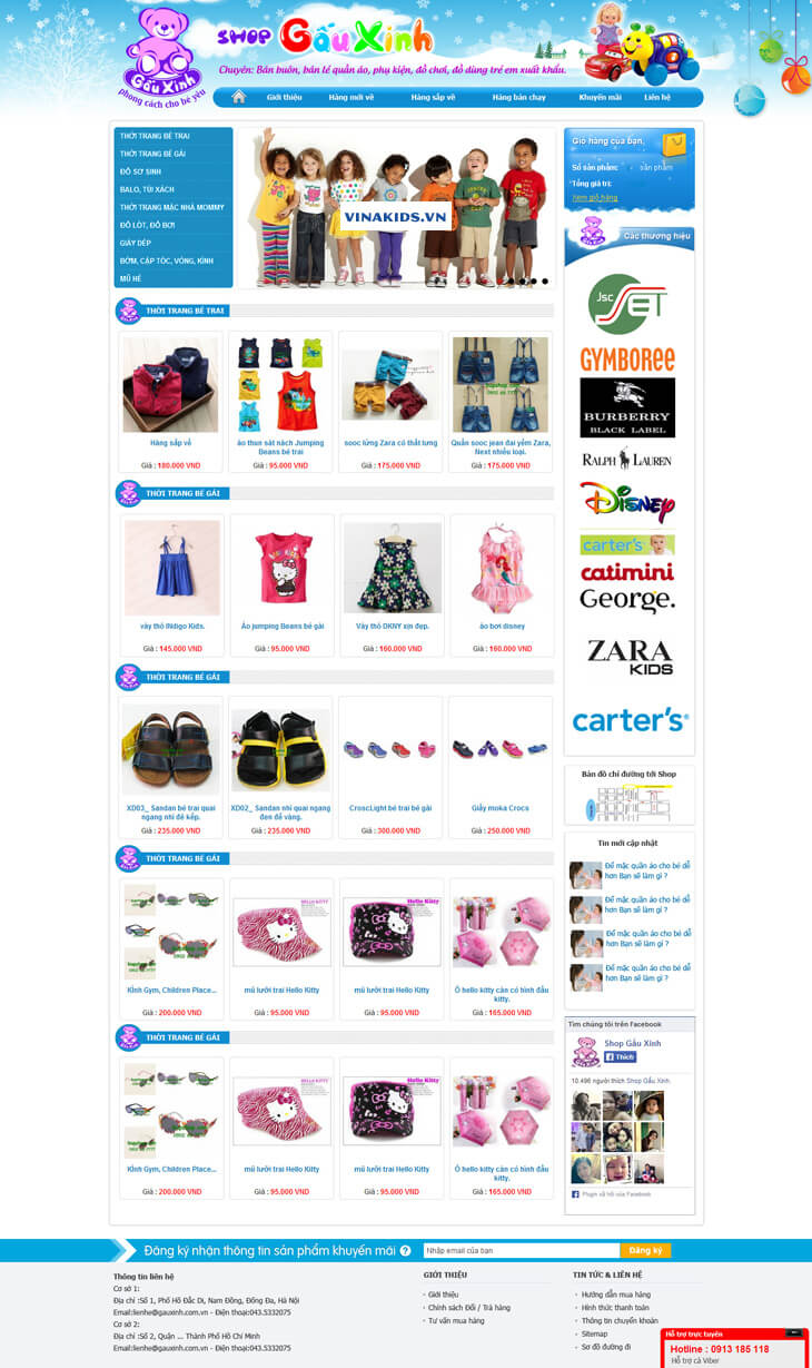 Tăng doanh thu với thiết kế website áo quần trẻ em tại Huế chuyên nghiệp 3