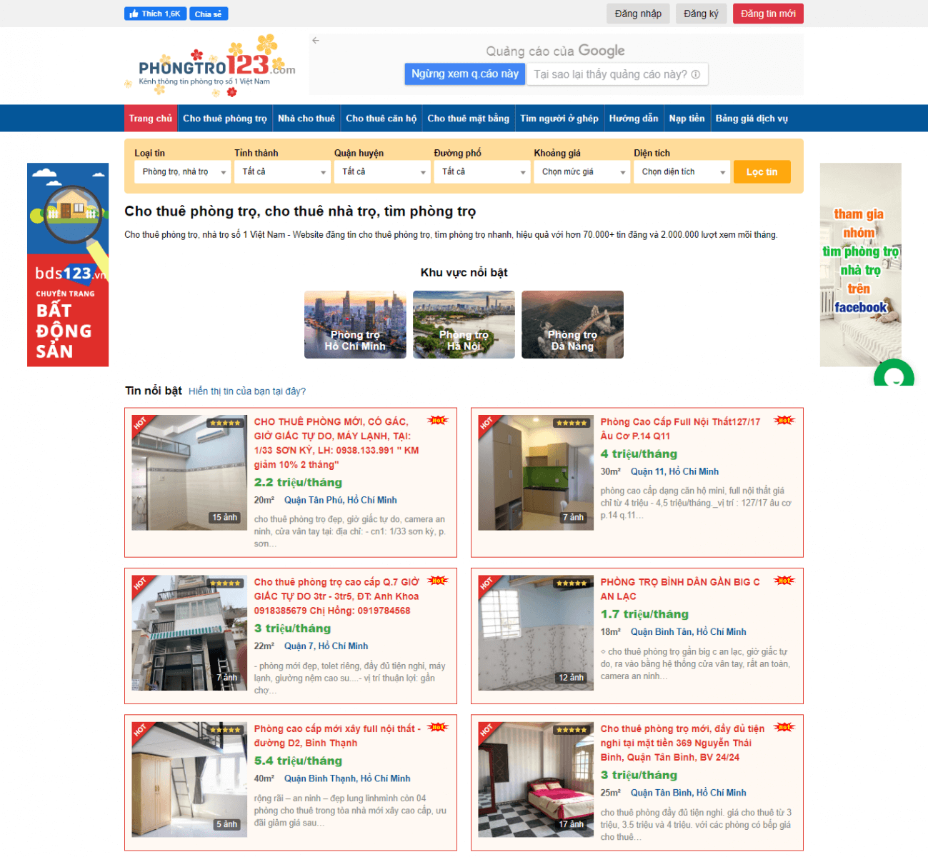 thiết kế website cho thuê phòng trọ giá rẻ tại Huế