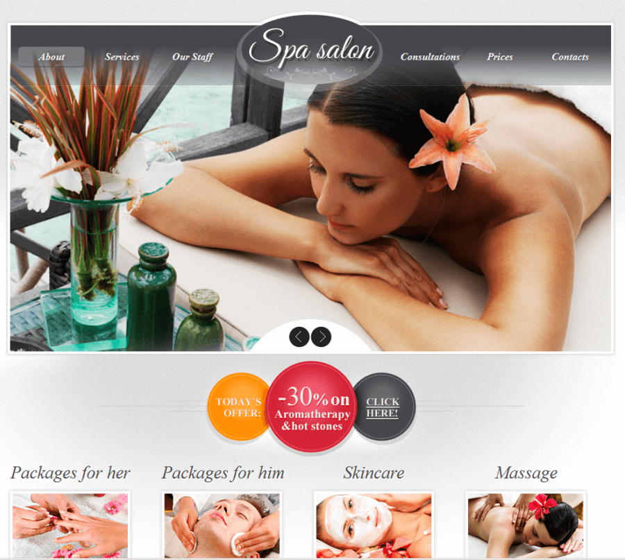 Thiết kế website massage tại Huế