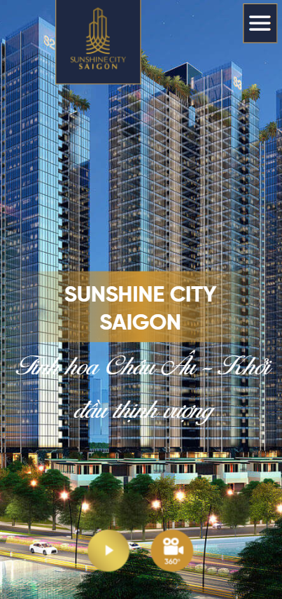 Mẫu website Bất động sản Sunshine City Saigon 9