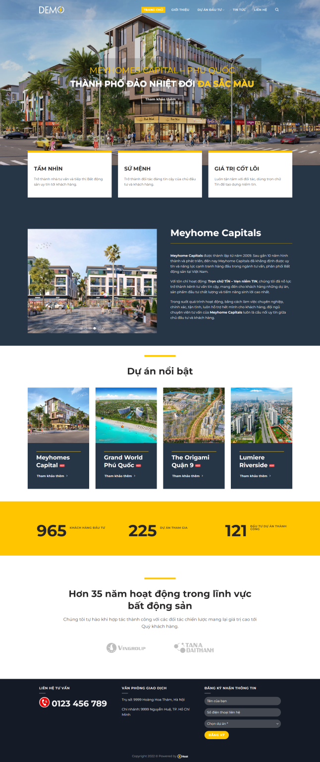 Mẫu website Bất động sản Meyhome Capitals 12