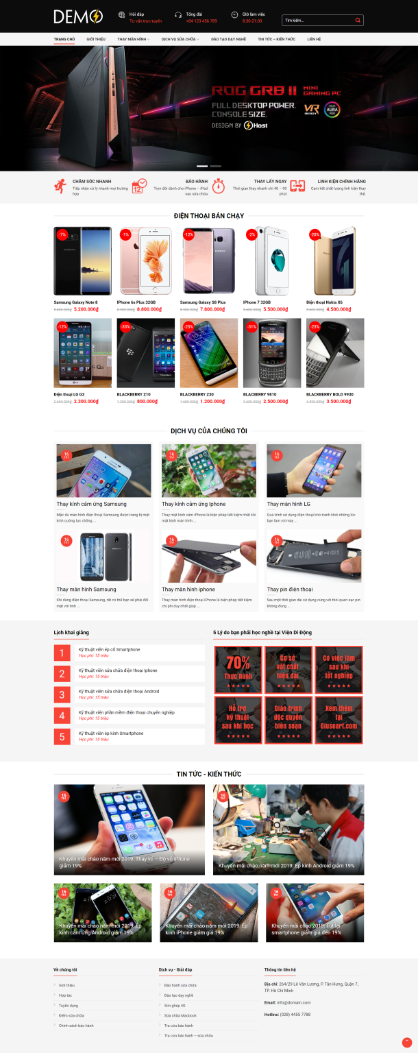 Mẫu website Cửa hàng điện thoại cao cấp 11
