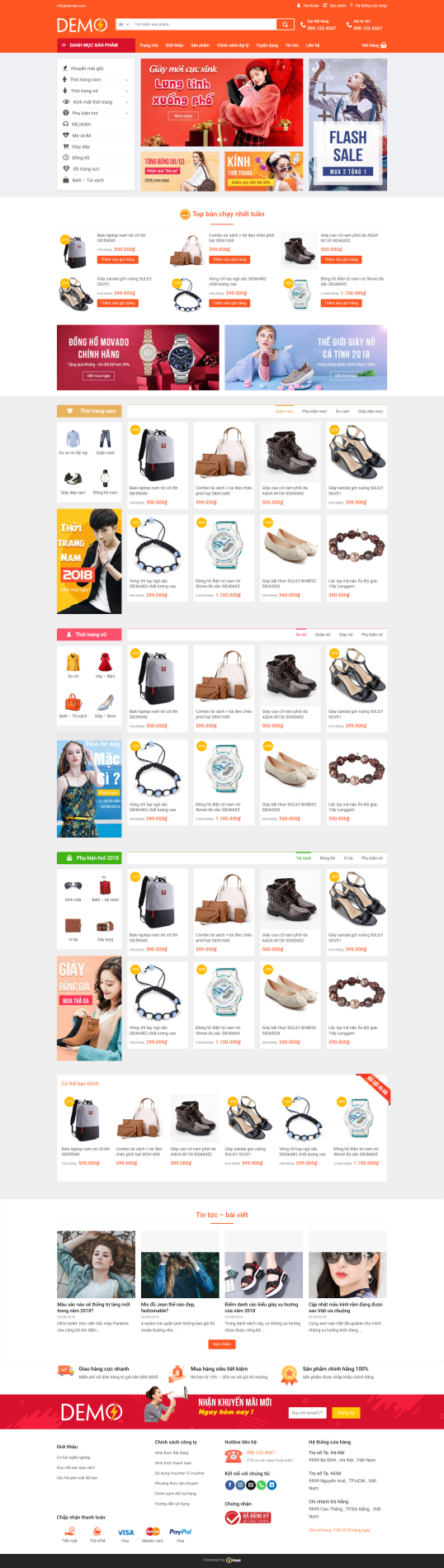 Mẫu website kinh doanh Cửa hàng thời trang nam nữ 14