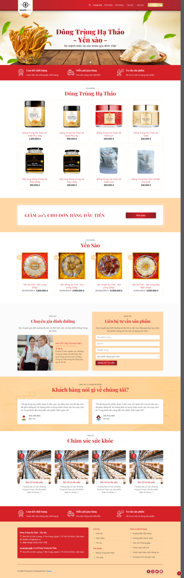Mẫu website Cửa hàng thực phẩm chức năng 11