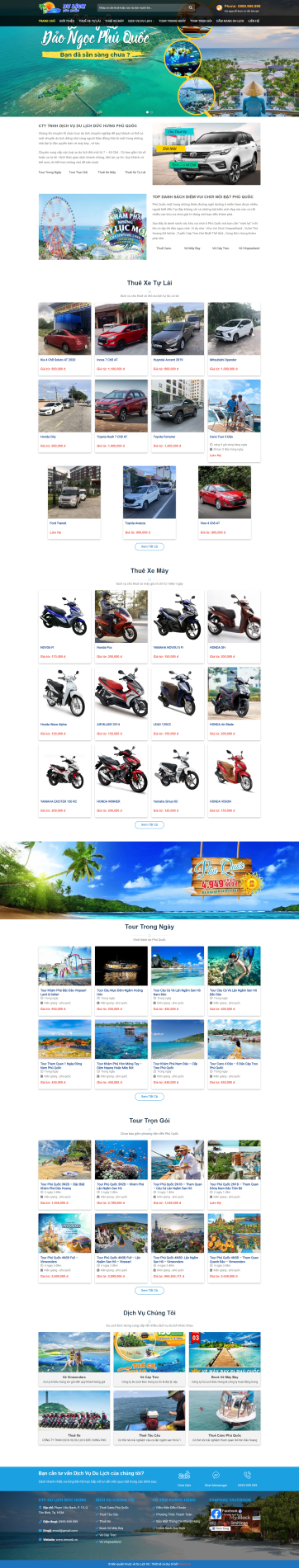 Mẫu website dịch vụ Du lịch Phú Quốc 8