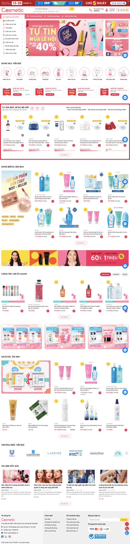 Giao diện website bán hàng mỹ phẩm EGA Cosmetic 15