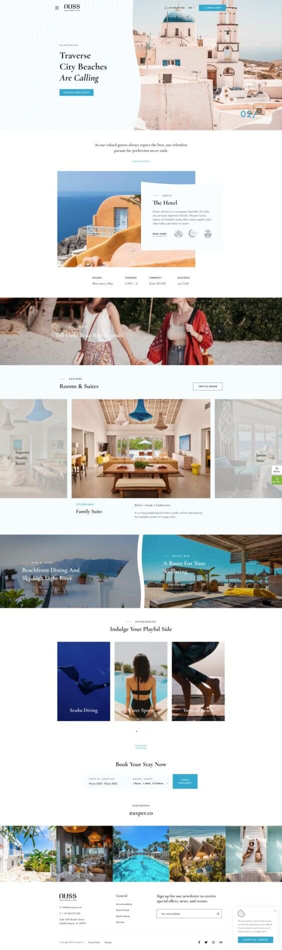 Mẫu giao diện website khách sạn biển nuss beach hotel 7