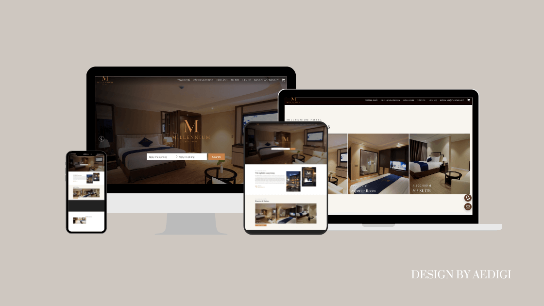 Dự án thiết kế Website Millenium HOTEL 1