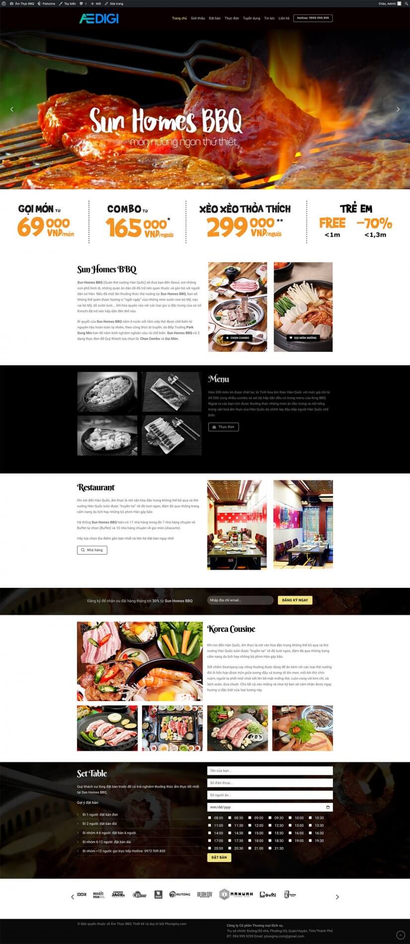Mẫu website bán hàng ẩm thực BBQ 18