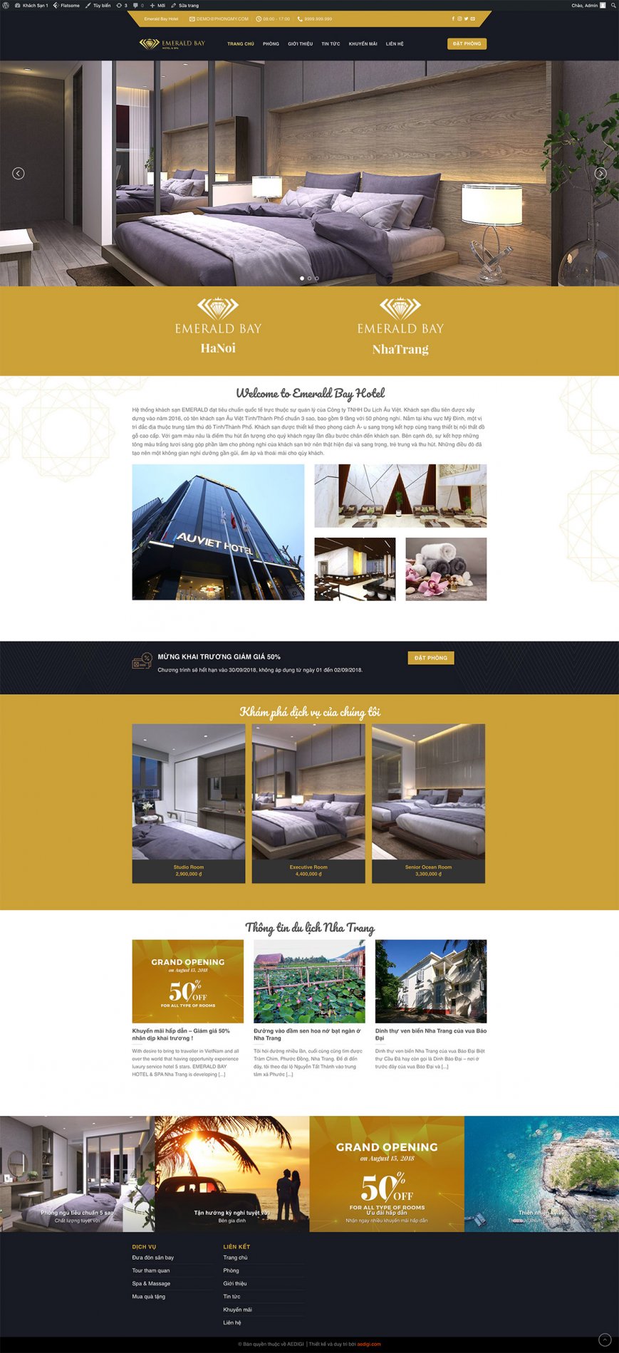 Mẫu website khách sạn 1 2