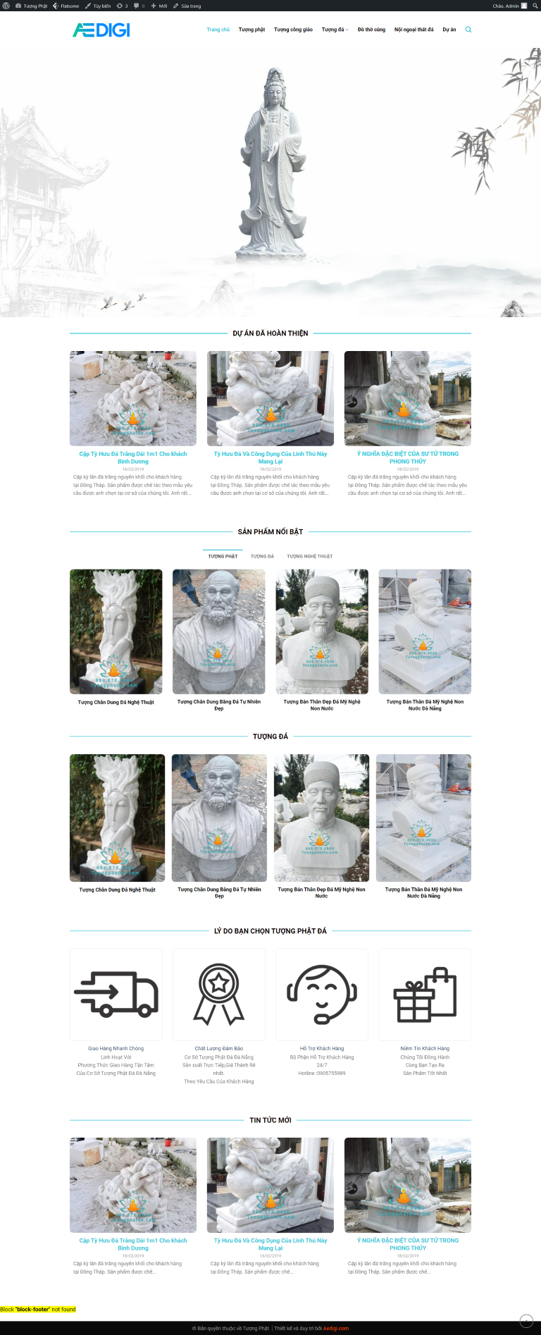 Mẫu Website Tượng Phật 2