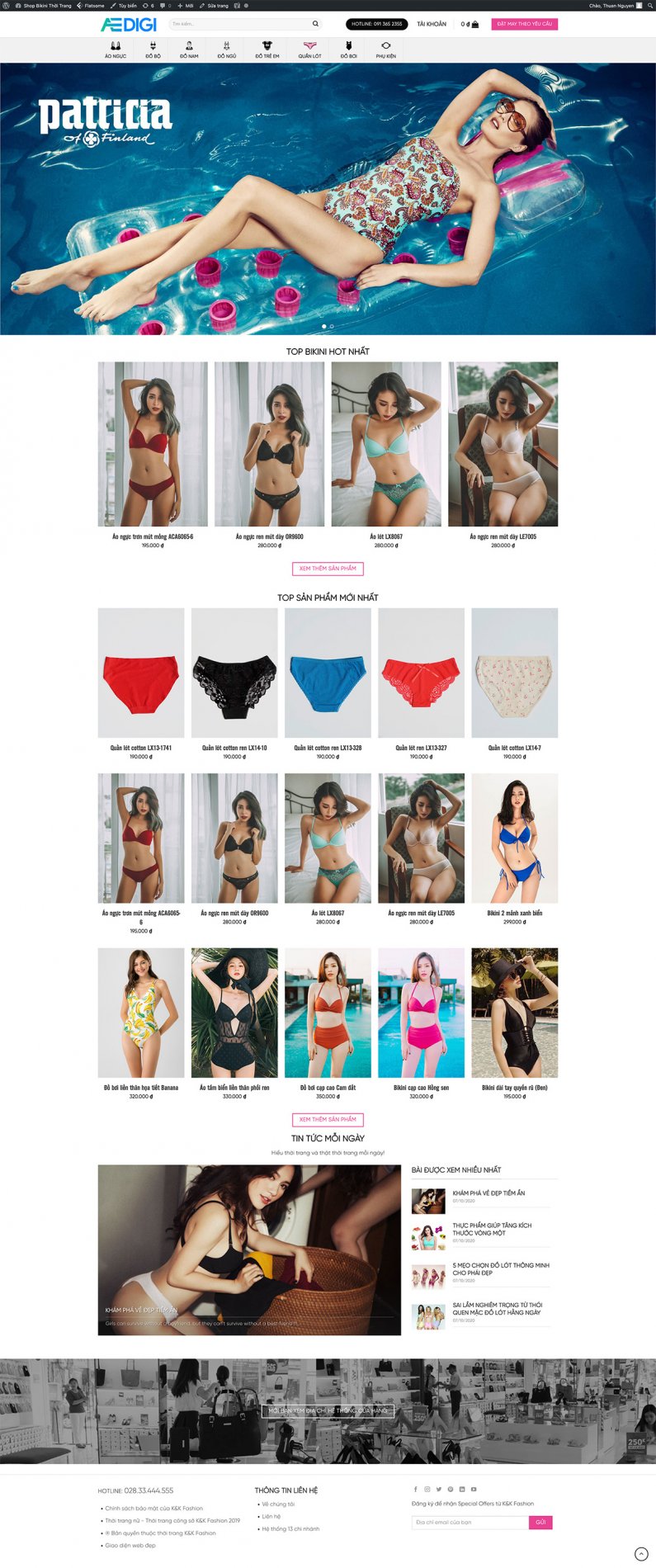 Mẫu website bikini 5